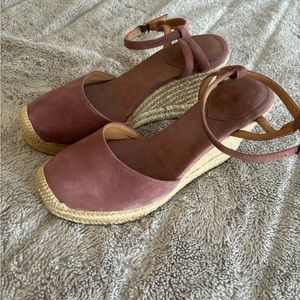 Mauve Wedge Sandals